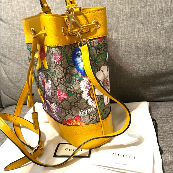 Gucci multicolor Ophidia with GG Supreme Floral crossbody bag - Picture 9 of 17